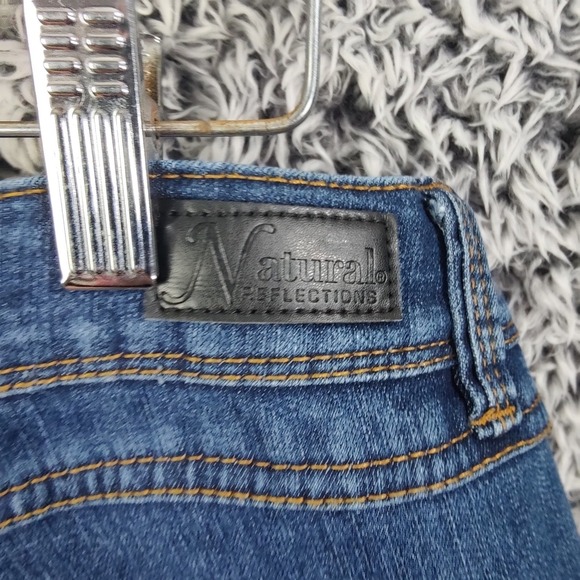 Natural Reflections Womens Gorpcore Cabin Flannel Lined Jeans 14 Blue Straight - Picture 9 of 16